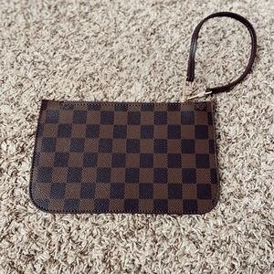 Brown Checkered Wallet